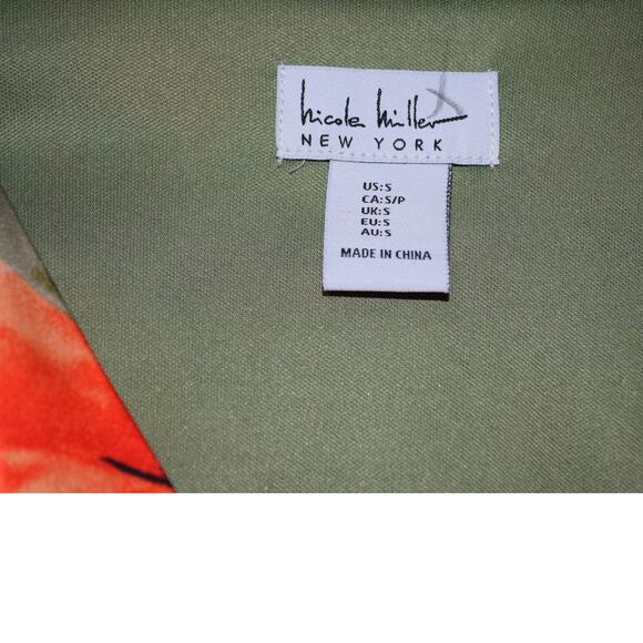 Nicole Miller New York Floral Wrap Maxi Dress Multicolor Watercolor Print Small - Picture 3 of 4